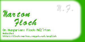 marton floch business card